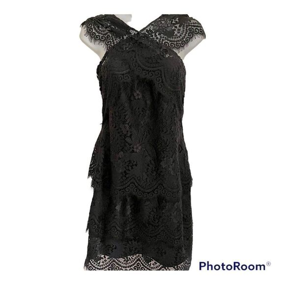 Leifsdottir Flores Filigree Lace Black Dress - Picture 3 of 12